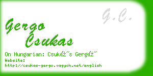 gergo csukas business card